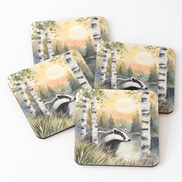 Item preview, Badger by a Forest Lake designed and sold by CalmnessbyChoice.