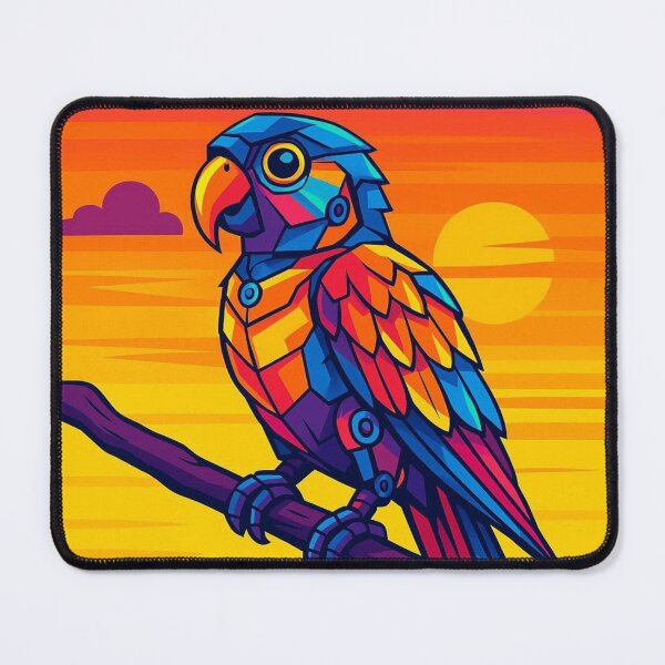 Item preview, Colorful geometric robotic parrot designed and sold by Dogandesighn.