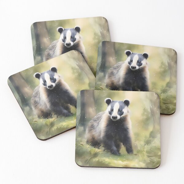 Item preview, Badger in Summer Forest designed and sold by CalmnessbyChoice.
