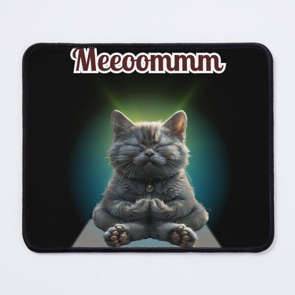 Item preview, Meditating Cat “Meeoommm” – Zen Feline Yoga Aura Design designed and sold by Zodilite.