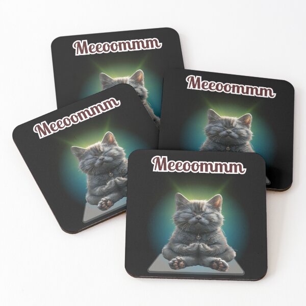 Item preview, Meditating Cat “Meeoommm” – Zen Feline Yoga Aura Design designed and sold by Zodilite.