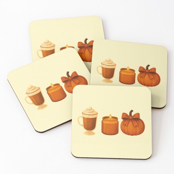 Item preview, Fall Vibes Latte Candle Pumpkin Girly Style designed and sold by DemureArtsy.