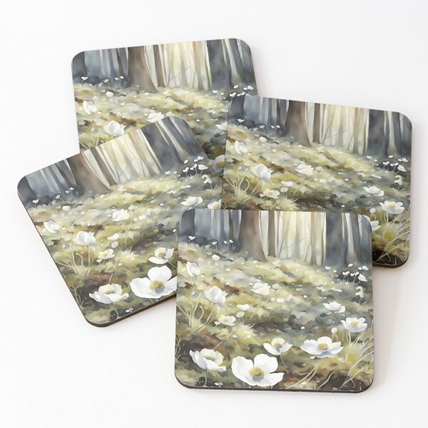 Item preview, Wood Anemones in Forest designed and sold by CalmnessbyChoice.