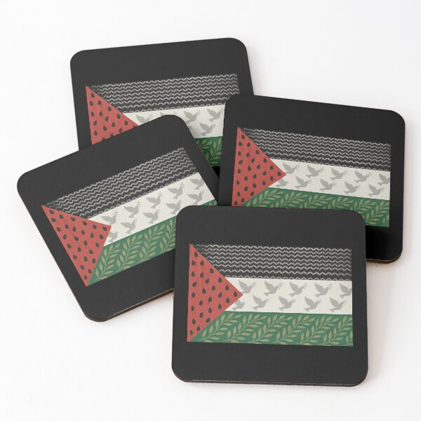 Item preview, Palestine flag with watermelon doves olive branches Free Palestine Free Gaza designed and sold by Annika Shurafa.