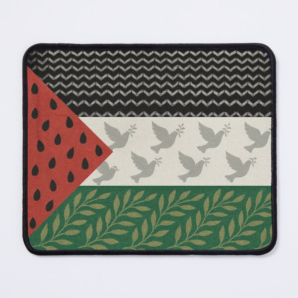 Item preview, Palestine flag with watermelon doves olive branches Free Palestine Free Gaza designed and sold by Annika Shurafa.
