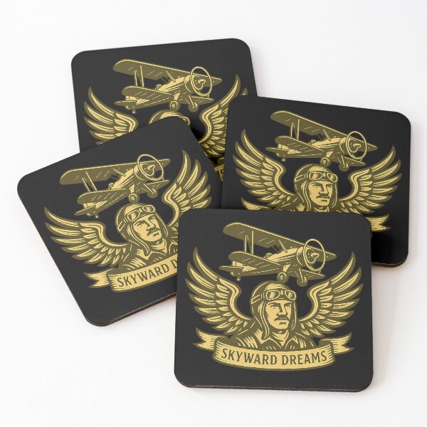 Item preview, Skyward Dreams – Vintage Biplane Emblem designed and sold by ArcadiaSilence.