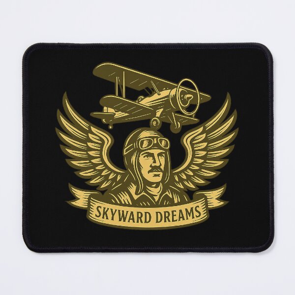Item preview, Skyward Dreams – Vintage Biplane Emblem designed and sold by ArcadiaSilence.