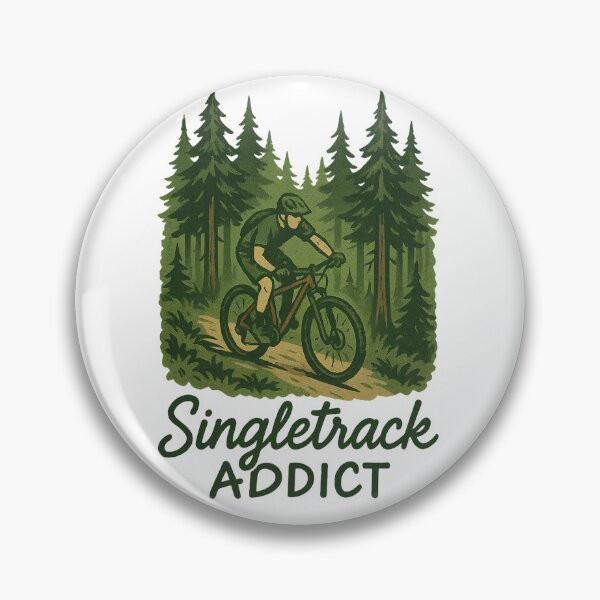 Item preview, Singletrack Addict MTB Forest Ride Design designed and sold by Qbi Cycle & Co. – Cycling Apparel & Accessories.
