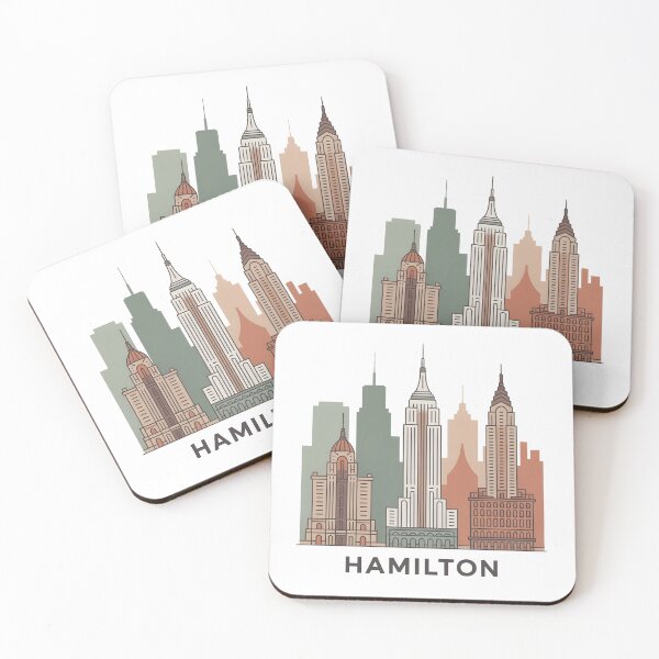 Item preview, Hamilton Skyline – Minimalist Earthy Travel Souvenir Design designed and sold by Paper Drip.