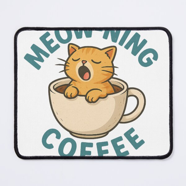 Item preview, Meow-ning Coffee Funny Cat Lover Design designed and sold by DMSdesigns1.
