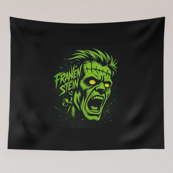 Item preview, Frankenstein Monster Neon Horror Illustration designed and sold by Enea Kelo.