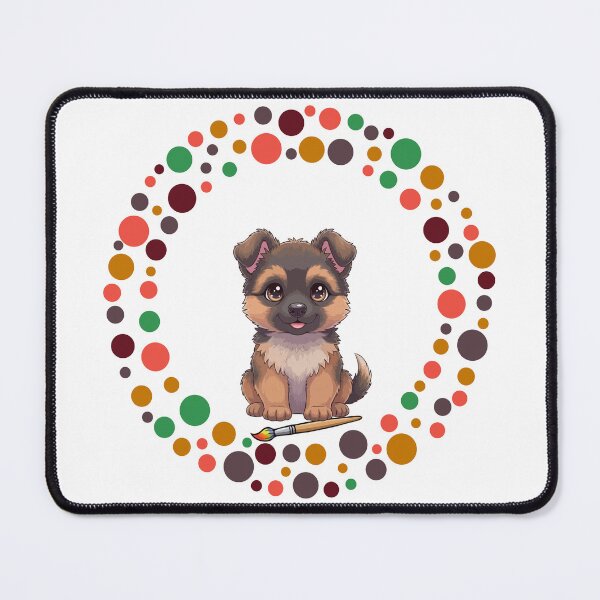 Item preview, Celebrate Dot Day with My Belgian Shepherd | Colorful Dog Art designed and sold by The Real Life Symphony.
