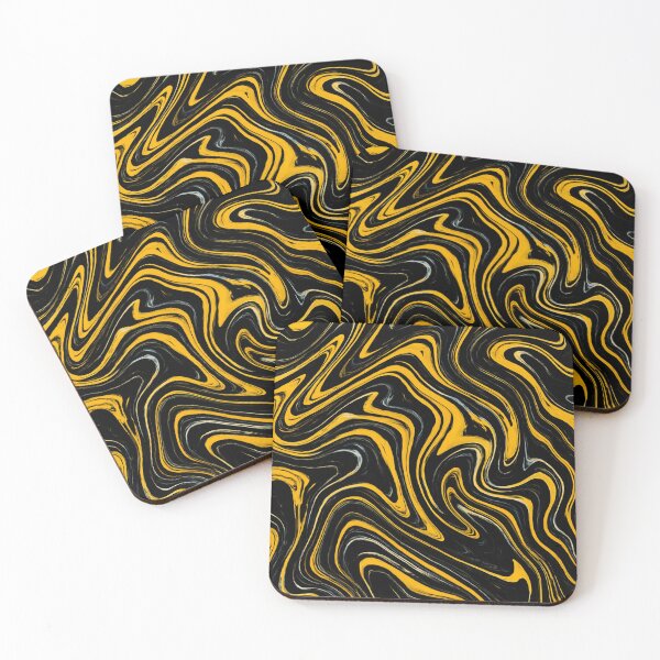 Item preview, Black & Yellow Marble  designed and sold by SimplyJamee.
