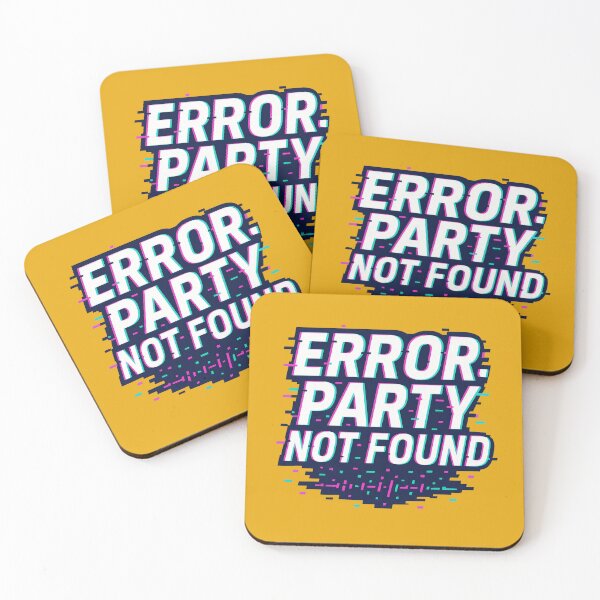 Item preview, Error Party Not Found Neon Glitch Design designed and sold by ArtComixHaven.