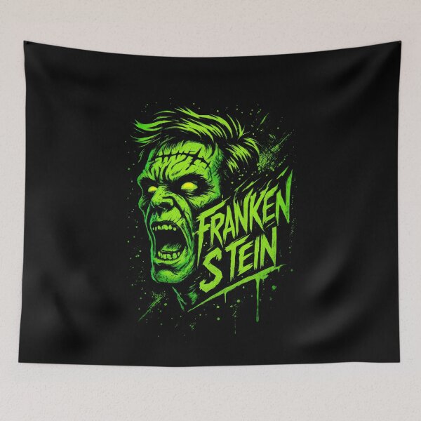 Item preview,  Frankenstein Monster Neon Horror Illustration designed and sold by Enea Kelo.