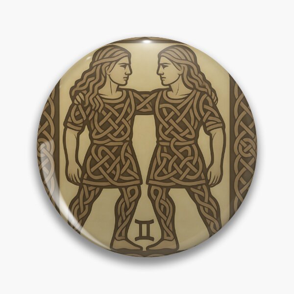 Item preview, Celtic Gemini Zodiac Twins Art designed and sold by Pixel-Up.