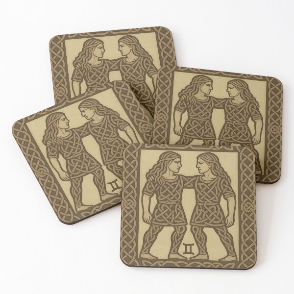 Item preview, Celtic Gemini Zodiac Twins Art designed and sold by Pixel-Up.