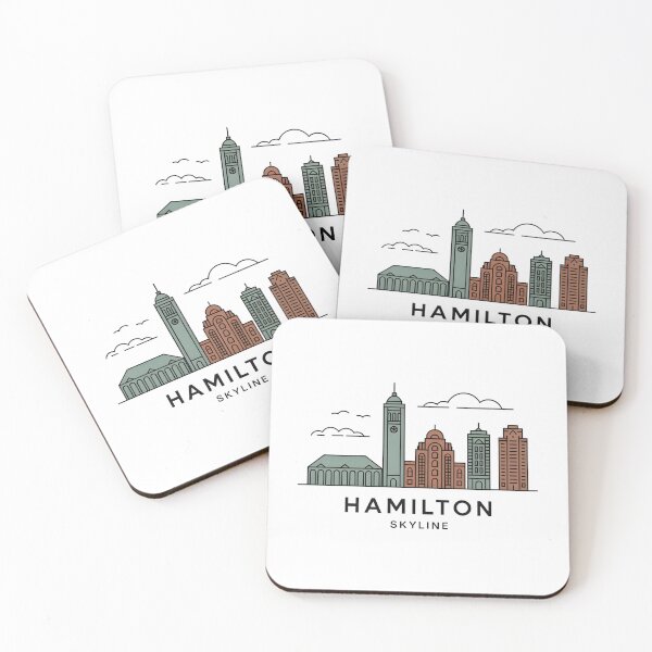 Item preview, Hamilton Skyline – Minimalist Earthy Travel Souvenir Design designed and sold by Paper Drip.