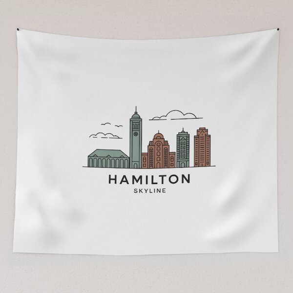Item preview, Hamilton Skyline – Minimalist Earthy Travel Souvenir Design designed and sold by Paper Drip.