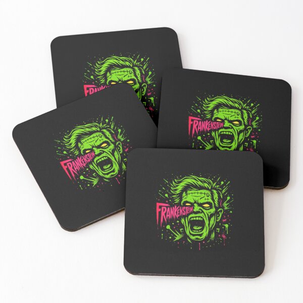 Item preview, Frankenstein Monster Neon Horror Illustration designed and sold by Enea Kelo.