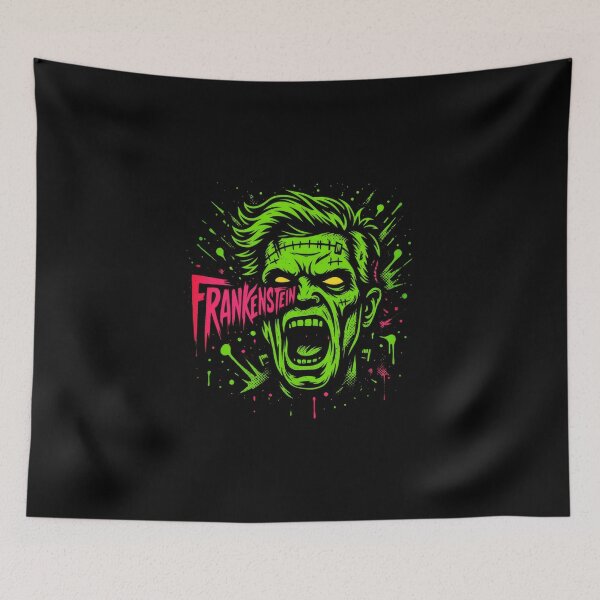 Item preview, Frankenstein Monster Neon Horror Illustration designed and sold by Enea Kelo.