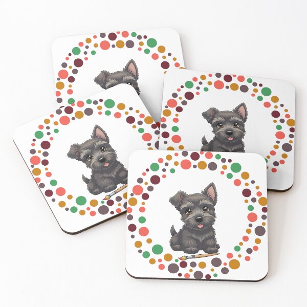 Artikelvorschau, Feiern Sie den Dot Day mit meinem Scottish Terrier | Bunte Hundekunst entworfen und verkauft von The Real Life Symphony.
