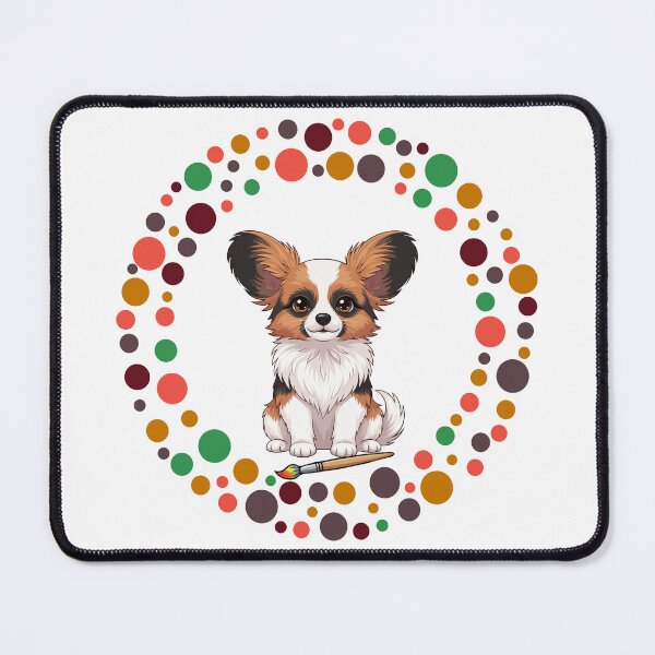 Item preview, Celebrate Dot Day with My Papillon | Colorful Dog Art designed and sold by The Real Life Symphony.