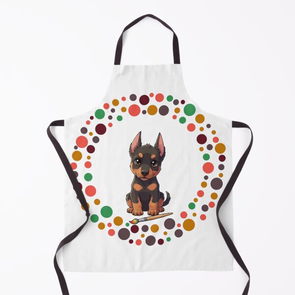 Artikelvorschau, Feiern Sie den Dot Day mit meinem Dobermann | Bunte Hundekunst entworfen und verkauft von The Real Life Symphony.