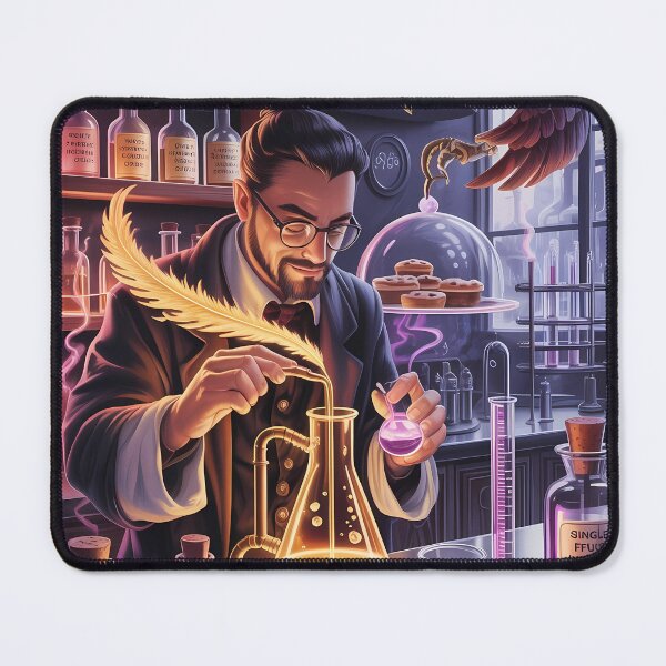 Item preview, ALCHEMY & AEROPRESS - Fantasy Coffee Science Art for Baristas & Potion Masters, Wizard Café Laboratory Poster designed and sold by Rilindi.