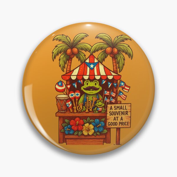 Item preview, Puerto Rican Souvenir Stand – Tropical Frog with Latin Vibes designed and sold by TediThings.