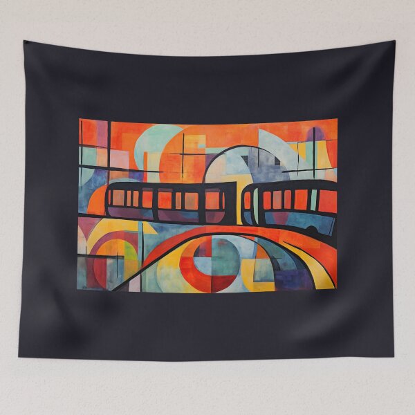 Item preview, Chromatic Reverie- Street Art Utopia and Cubist Whirlwinds, Dance with Memories and Hopes, Illuminating the Abstract Impressions of the City’s Metro designed and sold by OlfactoART Studio.