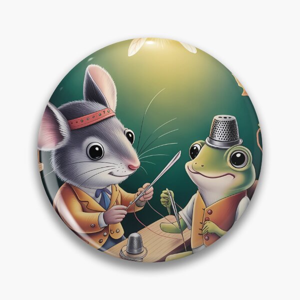 Item preview, THE TAILOR'S THIMBLE - Whimsical Mouse Tailor Art for Animal Lovers & Cottagecore Fans, Tiny World Storybook Poster designed and sold by Rilindi.