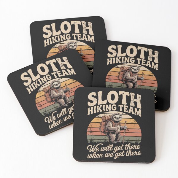 Item preview, Funny Sloth Hiking – Sloth Hiking Team Adventure Design designed and sold by AniArtPL.