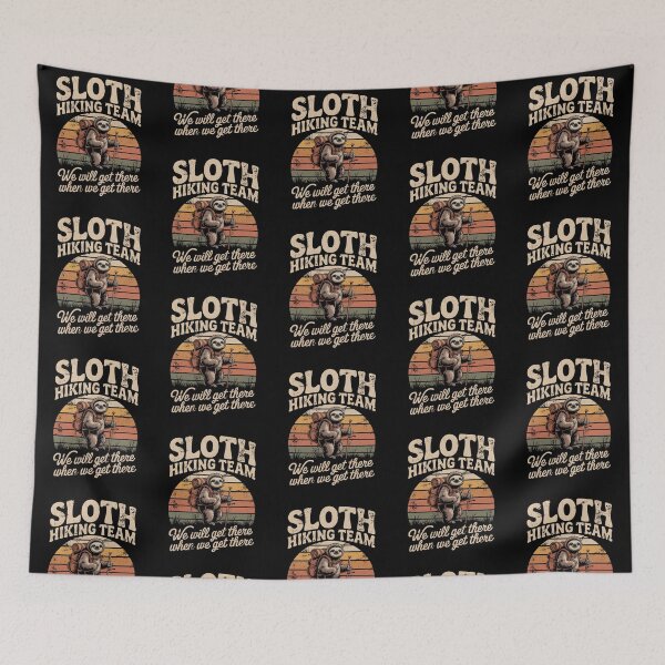 Item preview, Funny Sloth Hiking – Sloth Hiking Team Adventure Design designed and sold by AniArtPL.