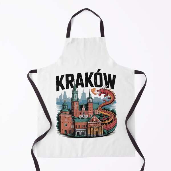 Item preview, Krakow Cityscape – Wawel Dragon with Historic Architecture Illustration designed and sold by Okada's t-shirts & accessories.