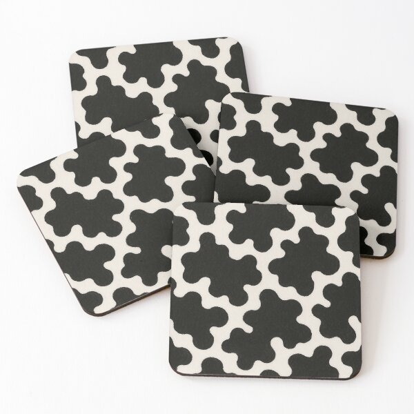 Item preview, Abstract Amoeba Blob Pattern in Black and White designed and sold by weirdfishes123.