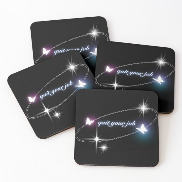 Item preview, "Quit Your Job" Y2K Funny Sparkles & Butterflies designed and sold by Spooks Looks.