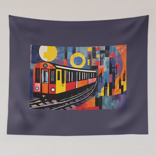Item preview, Bauhaus Reverie- Street Art Chronicles and Impressionist Hues in the Kaleidoscopic Dreams of the City’s Colorful and Innovative Metro designed and sold by OlfactoART Studio.