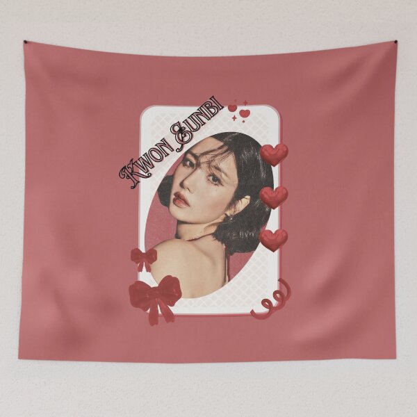 Item preview, Kwon Eun-bi Korean Solo Artist Card Red Aesthetic Collage Design designed and sold by AJUNICE STUDIO.