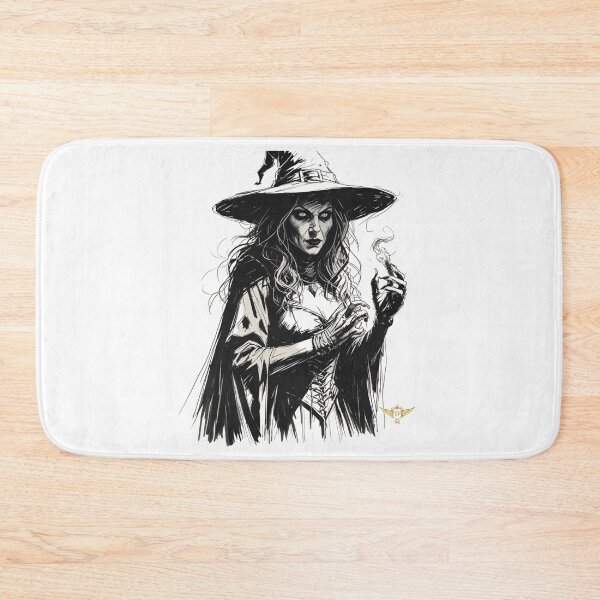 Item preview, Dark Halloween Witch in Black and White designed and sold by DM.