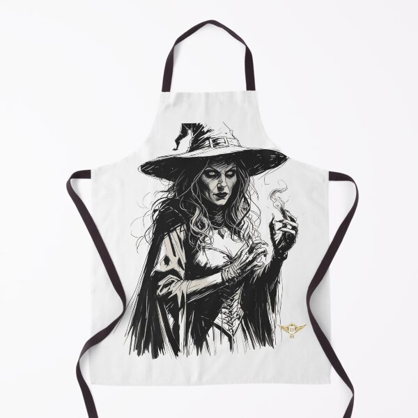Item preview, Dark Halloween Witch in Black and White designed and sold by DM.