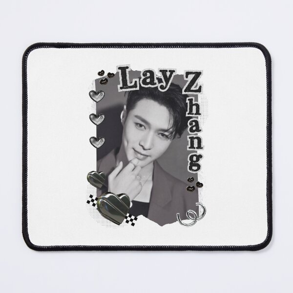 Item preview, Lay Zhang from EXO Kpop Solo Artist Black and White Collage Digital Art Portrait designed and sold by AJUNICE STUDIO.