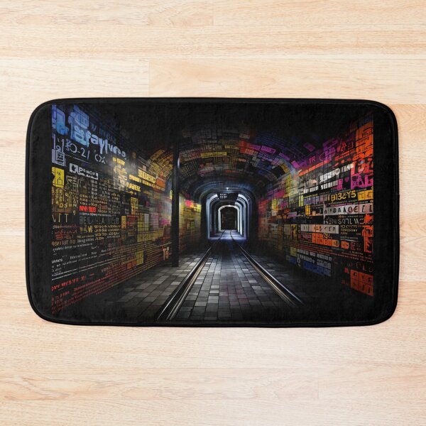 Item preview, Secrets of the Underground Unveiled in a Chiaroscuro Collage- A Kaleidoscope of Colors Dance Together in a Sophisticated Ballet of Typography- Imaginary Generative AI designed and sold by OlfactoART Studio.