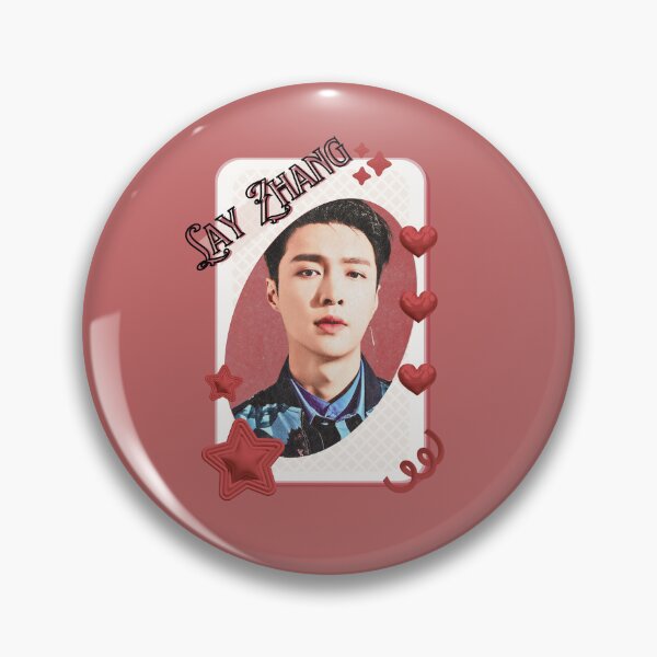Item preview, Lay Zhang from EXO Korean Solo Artist Card Red Aesthetic Collage Design designed and sold by AJUNICE STUDIO.