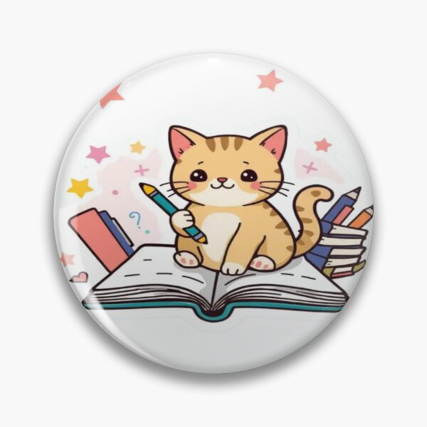 Item preview, Study Buddy Cat – Kawaii School Sticker Design Premium Cool Reloaded Trendy Best Gift designed and sold by Imaginarium of Chaos falcon88 .