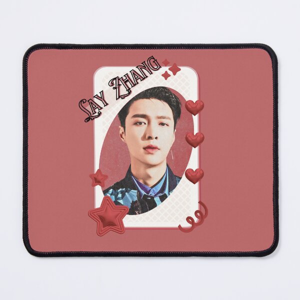 Item preview, Lay Zhang from EXO Korean Solo Artist Card Red Aesthetic Collage Design designed and sold by AJUNICE STUDIO.