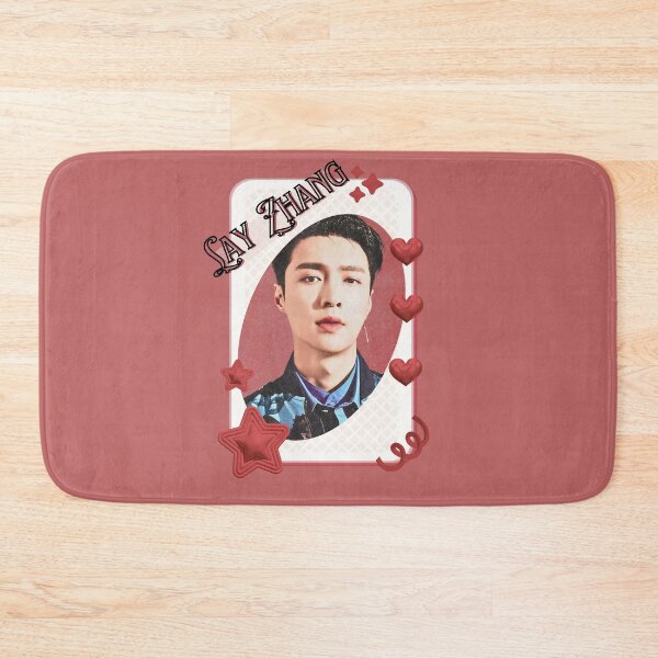 Item preview, Lay Zhang from EXO Korean Solo Artist Card Red Aesthetic Collage Design designed and sold by AJUNICE STUDIO.