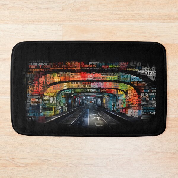 Item preview, Secrets of the Underground Unveiled- Vibrant Colorization and a Sophisticated Tapestry of Typography- Imaginary AI Generated designed and sold by OlfactoART Studio.
