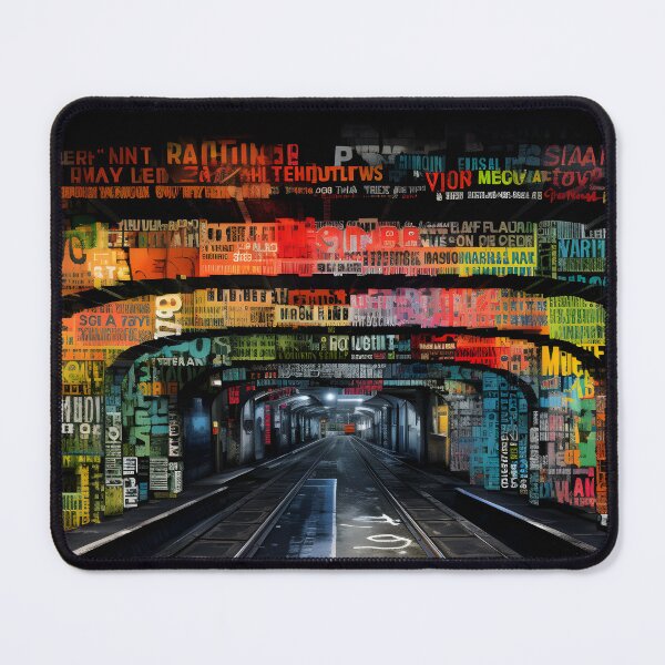 Item preview, Secrets of the Underground Unveiled- Vibrant Colorization and a Sophisticated Tapestry of Typography- Imaginary AI Generated designed and sold by OlfactoART Studio.