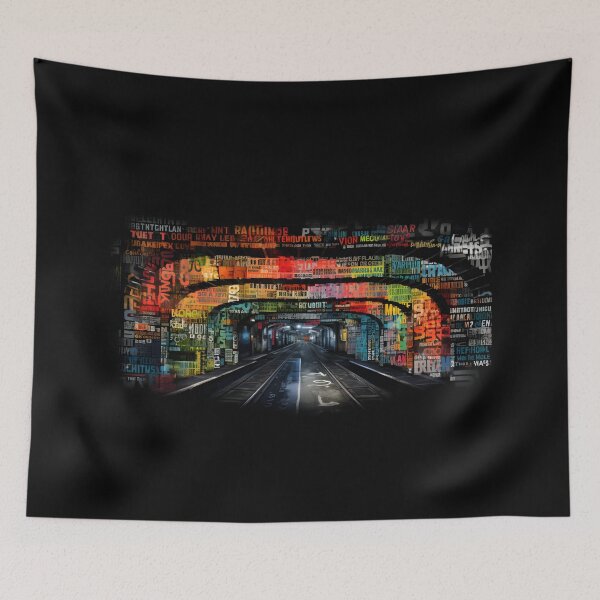 Item preview, Secrets of the Underground Unveiled- Vibrant Colorization and a Sophisticated Tapestry of Typography- Imaginary AI Generated designed and sold by OlfactoART Studio.